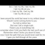 imagine dragons i bet my life lyrics